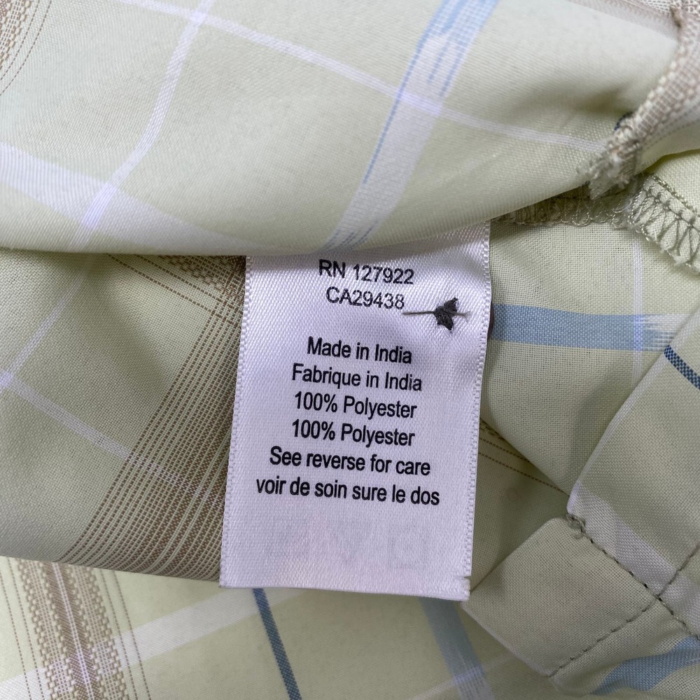 Mountain Khakis Medium Light Green Brown Plaid Short Sleeve Button Down Shirt - Picture 4 of 6